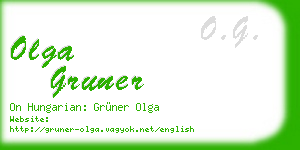 olga gruner business card