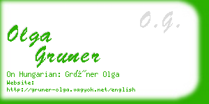 olga gruner business card